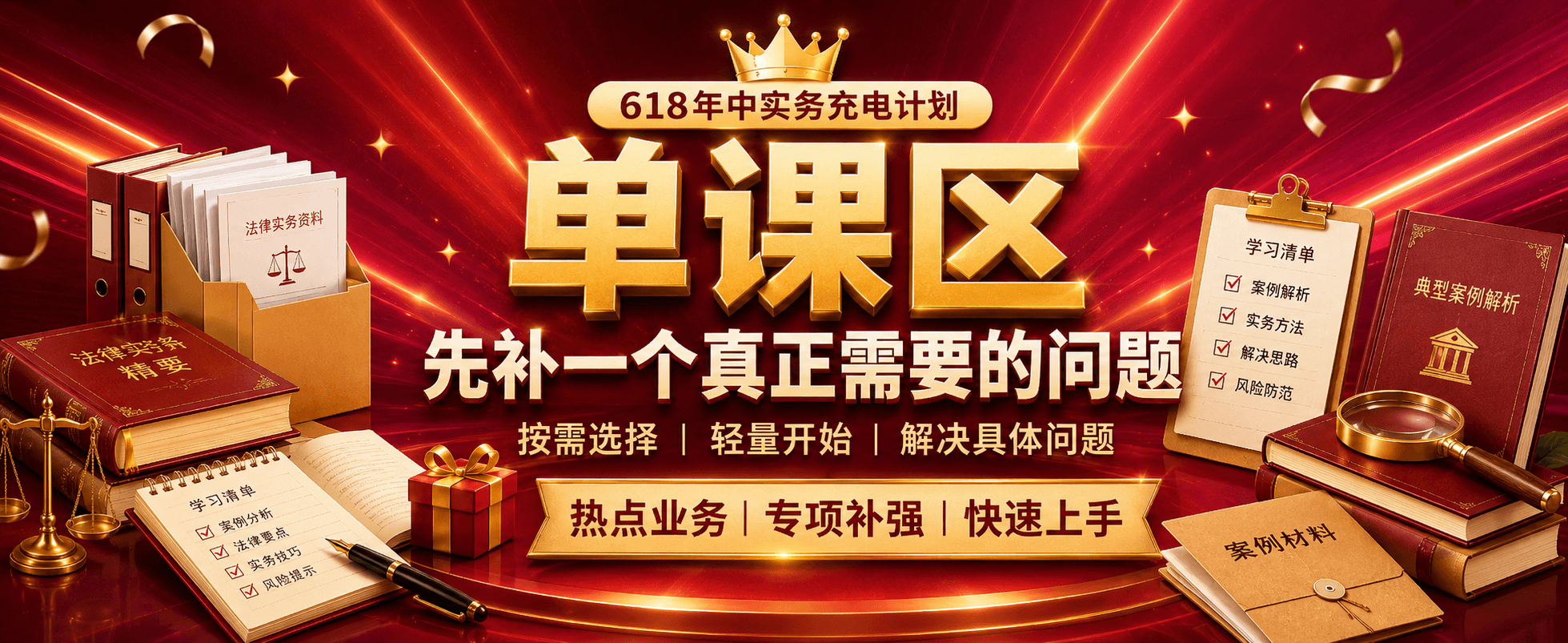 618年中实务充电计划｜单课区